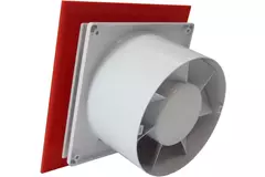 Air Roxy Badlüfter mit Anschlussdurchmesser 100 mm mit Timer und Feuchtigkeitssensor - Kunststofffront rot