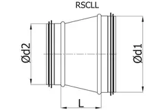 Reduzierstück Ø 315mm - Ø 125mm für Wickelfalzrohre