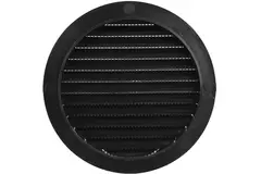 Lamellengitter kunststoff  Ø125 mm Schwarz - VR125M
