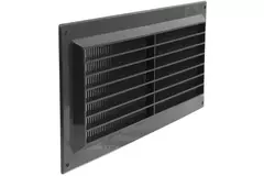 Lüftungsgitter Kunststoff rechteckig mit Grill 130x300 Schwarz - VR1330M