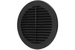Lamellengitter kunststoff  Ø150 mm Schwarz - VR150M