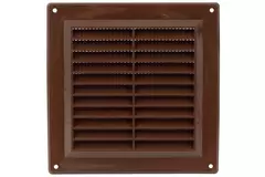Lüftungsgitter rechteckig mit Grill 150x150 mm braun - VR1550B