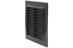 Lüftungsgitter mit Grill 150x150 mm Schwarz - VR1515M