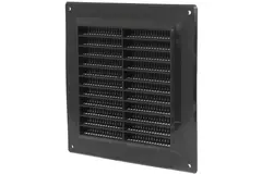 Lüftungsgitter mit Grill 150x150 mm Schwarz - VR1515M