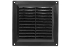 Lüftungsgitter mit Grill 150x150 mm Schwarz - VR1515M