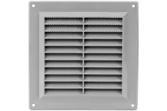 Lüftungsgitter rechteckig mit Grill 150x150 mm grau - VR1515P