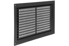 Lüftungsgitter Kunststoff rechteckig mit Grill 250x170 Schwarz - VR2517M