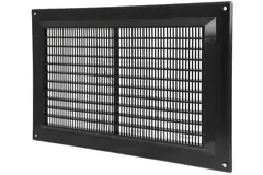 Lüftungsgitter Kunststoff rechteckig mit Grill 250x170 Schwarz - VR2517M