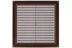 Lüftungsgitter rechteckig mit Grill 250x250 mm braun - VR2525B