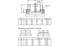 Tellerventil Kunststoff Ø125 mm RAL 9003 mit Klemmfedern - VST125