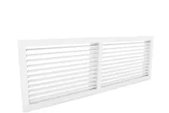 Wandgitter 800x400 Aluminium mit Klemmfedern und festen Lamellen - Mischfarbe RAL 9016