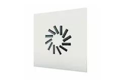 Dralldurchlass 600x600 quadratisch mit 12 verstellbaren Leitschaufln - Mischfarbe RAL 9010