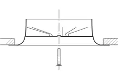 Dralldurchlass mit Diffusorring mit zentrale Schraubbefestigung 160 mm - Mischfarbe RAL 9010