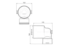 Ubbink Air Excellent 48C Ventiladapter 125 1x90°