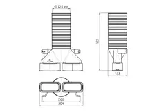 Ubbink Air Excellent 55SC Ventiladapter 125 2x180°