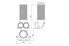 Ubbink Air Excellent 48C Ventiladapter 125 2x90°