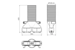 Ubbink Air Excellent 35SC Ventiladapter 125 2x180°