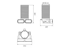 Ubbink Air Excellent 35SC Ventiladapter 125 2x90°