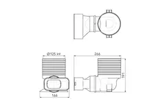 Ubbink Air Excellent 55SC Ventiladapter 125 1x90°